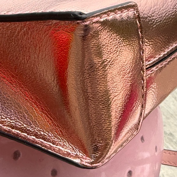 NWOT!Michael Kors Rose Gold Mini Bag w/ Luxe Finish Metallic Rose Gold - Picture 5 of 7